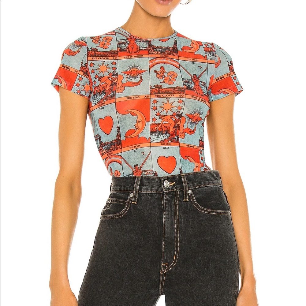 RARE Miaou mini tee in tartot print